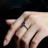 CausYou Solid Gold Lab Grown Emerald Cut Sapphire Engagement Ring, Solitaire Emerald Cut Ring, Promise Ring, Proposal Ring, Gift for Women Wife sold by Causyou
