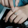 CausYou Solid Gold D/VS1 Bypass Two Tone Round Cut Lab Grown Diamond Engagement Ring sold by Causyou