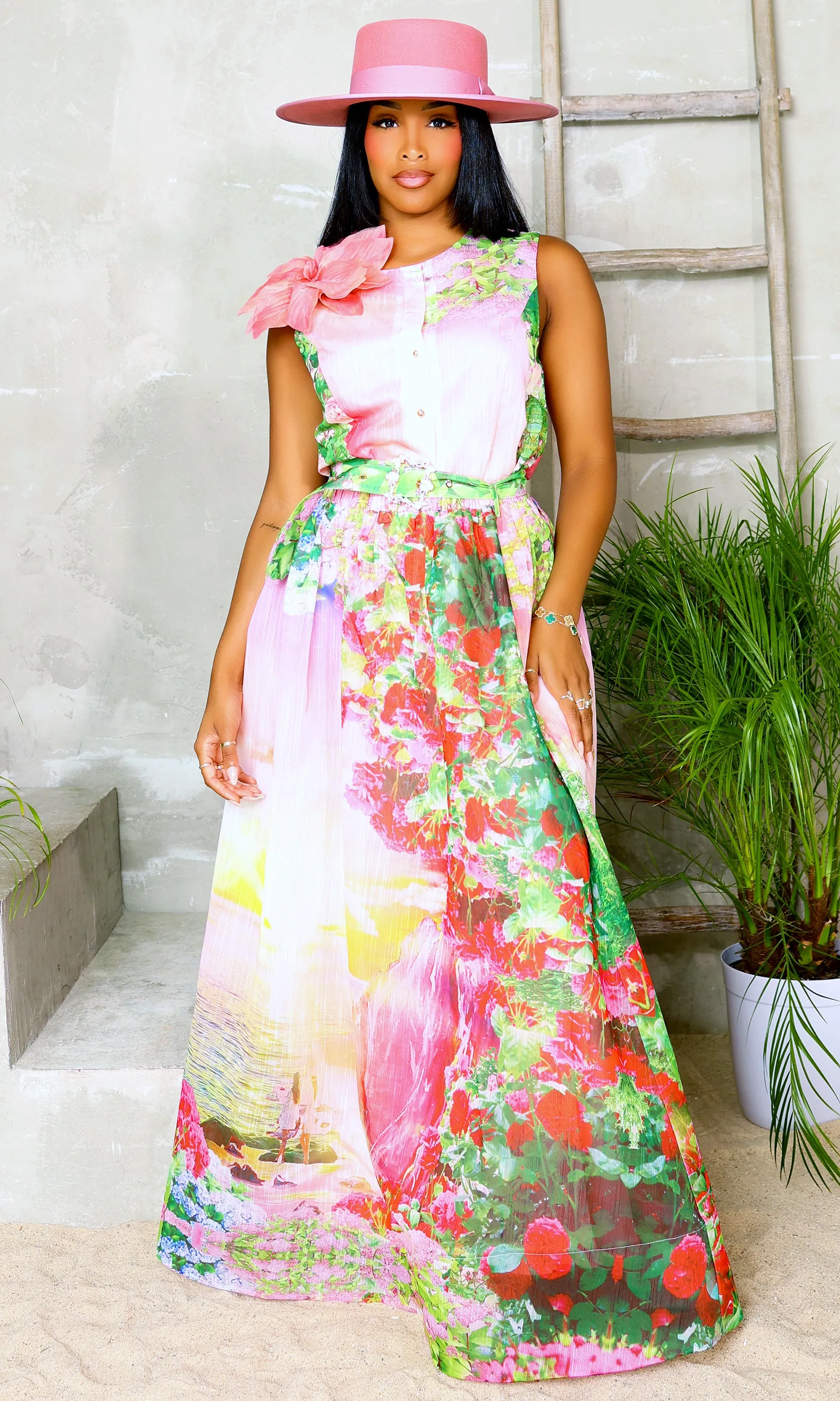 Step Up | Vibrant Floral Maxi Set - Multi Color sold by Cutely Covered product image thumbnail 3
