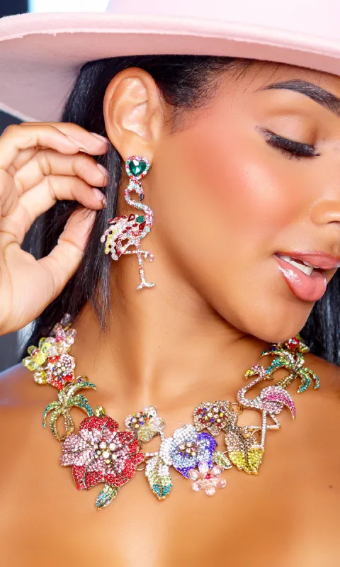 Flamingo Babe Earrings sold by Cutely Covered