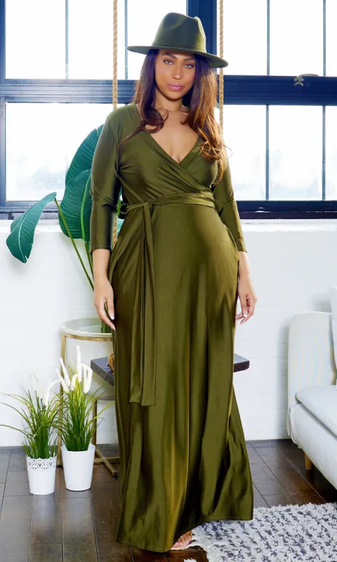 Blessed and Beautiful l Stretch Maxi Dress - Olive sold by Cutely Covered