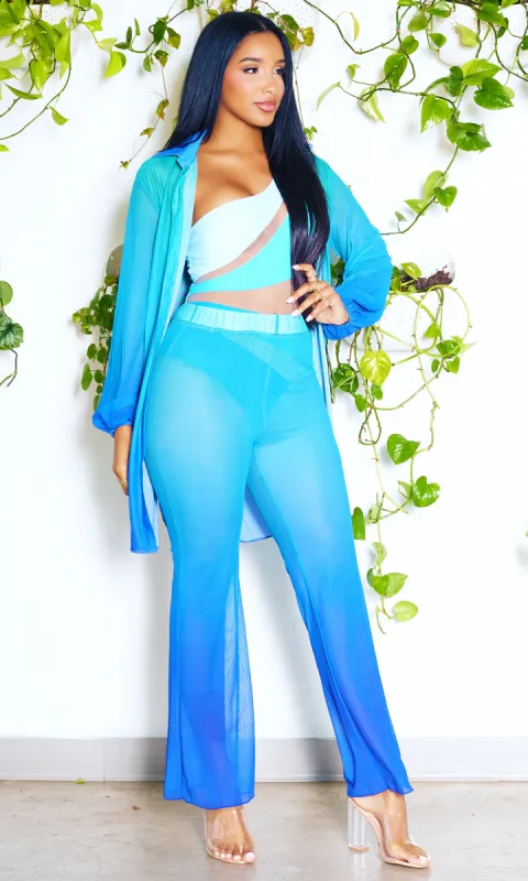 Dazzling Waves | Mesh Coverup Set sold by Cutely Covered