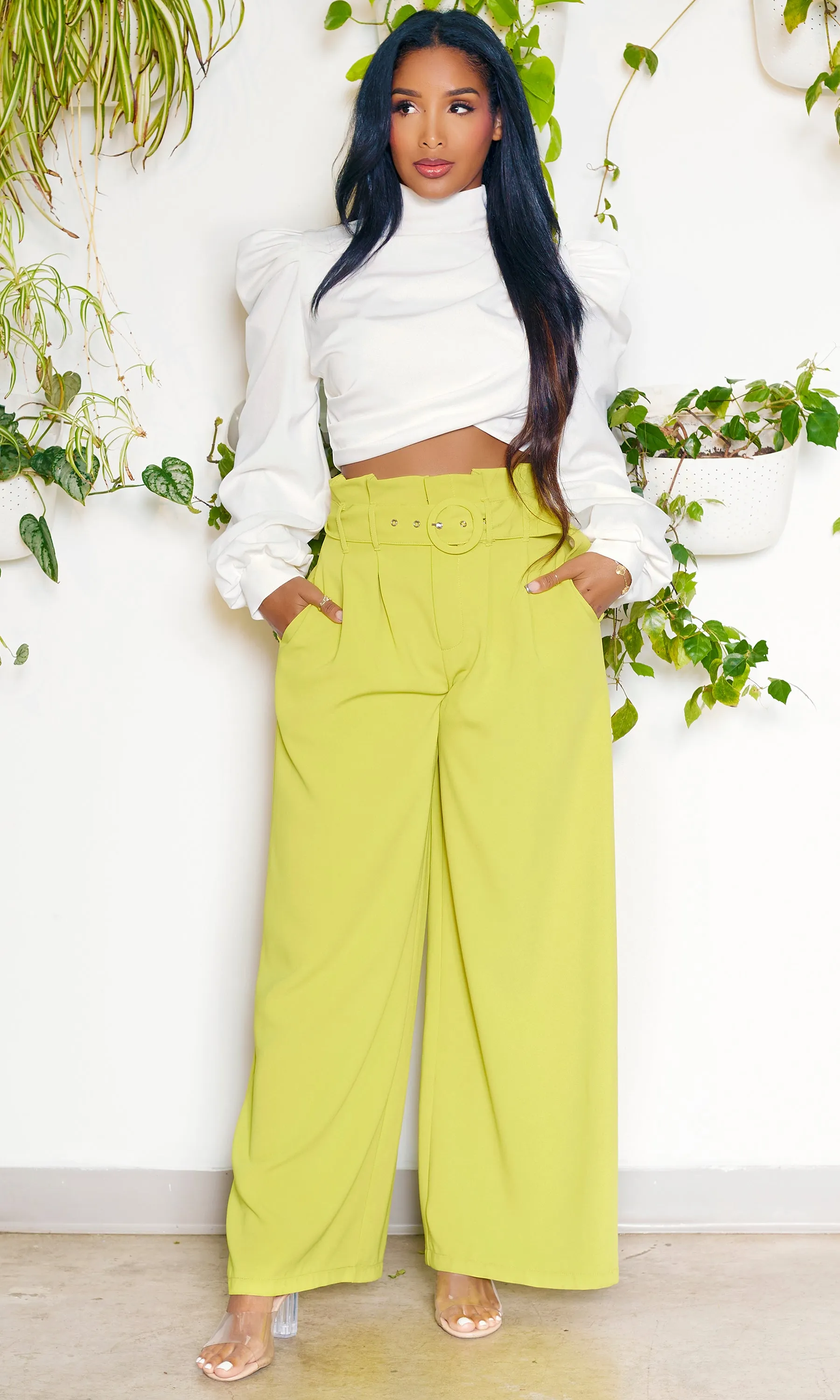 Drape Crop Top - Off White sold by Cutely Covered product image thumbnail 3