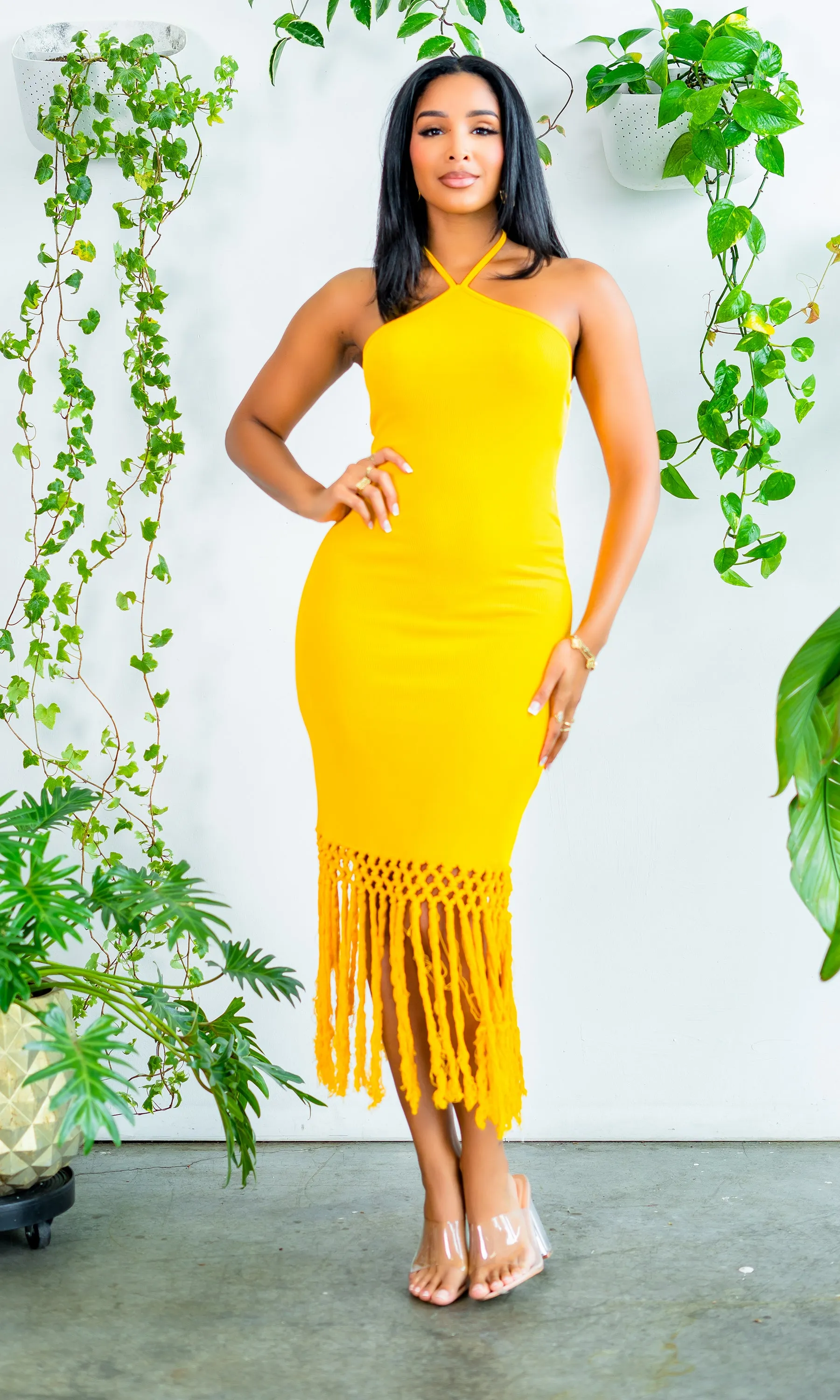 Bermuda | Tassel Dress - Mustard sold by Cutely Covered product image thumbnail 5