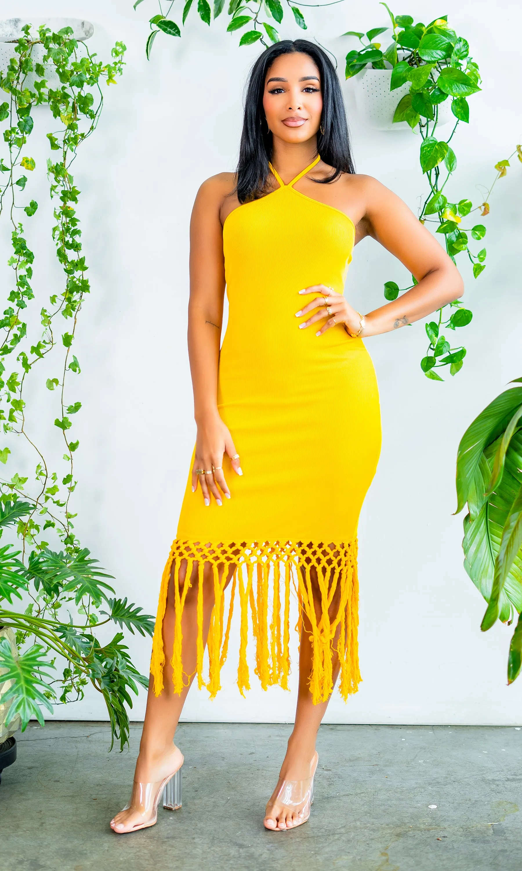 Bermuda | Tassel Dress - Mustard sold by Cutely Covered product image thumbnail 3