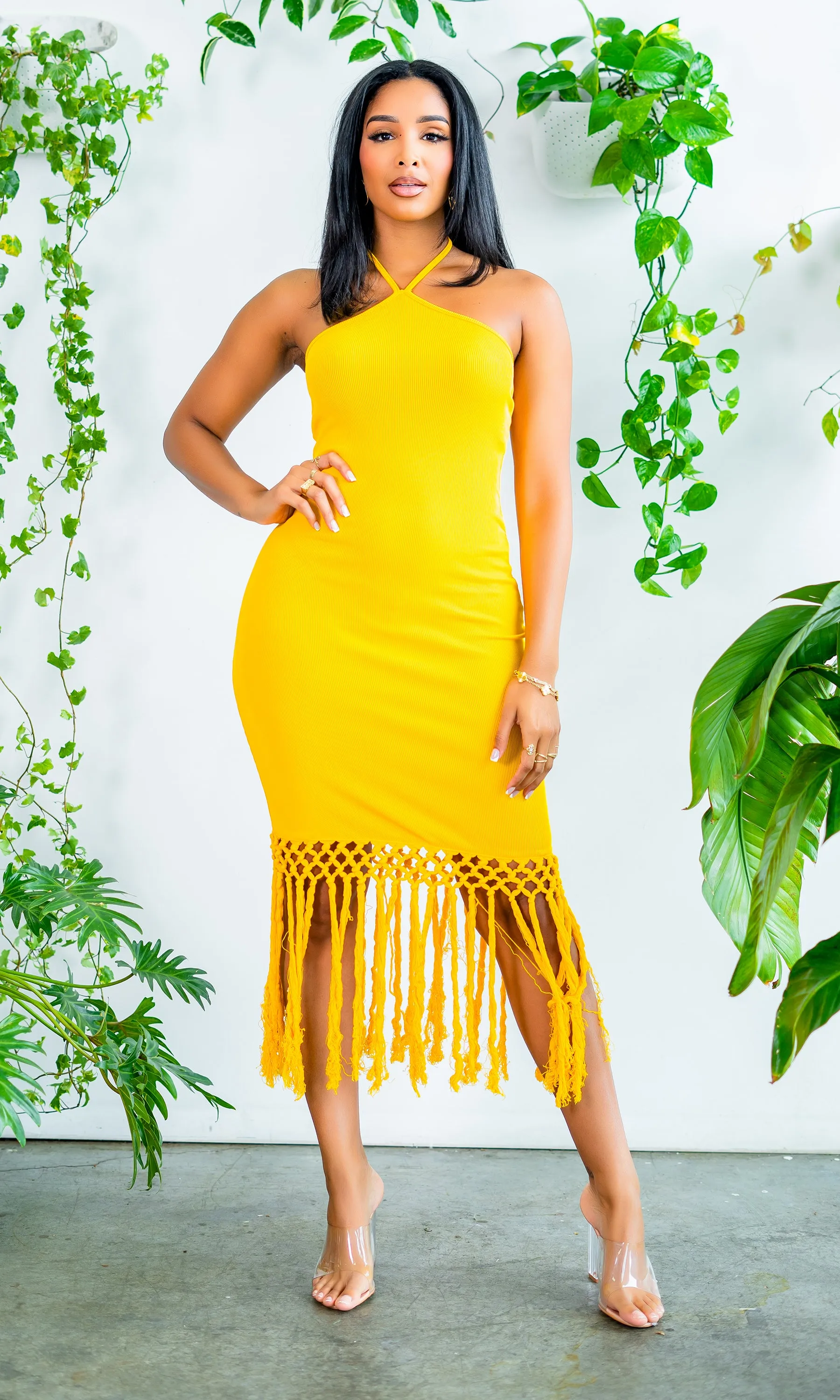 Bermuda | Tassel Dress - Mustard sold by Cutely Covered product image thumbnail 4