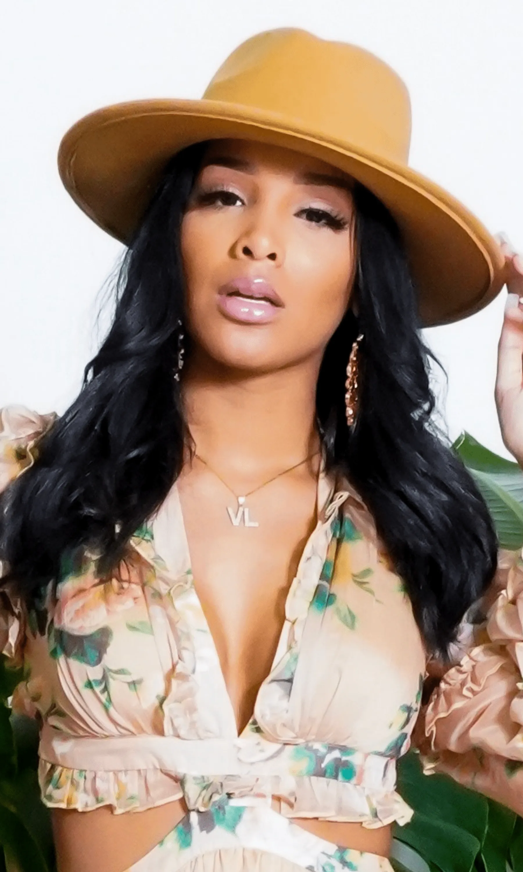 Still Trending | Wide Brim Panama Felt Fedora Hat with Band - Camel sold by Cutely Covered product image thumbnail 2