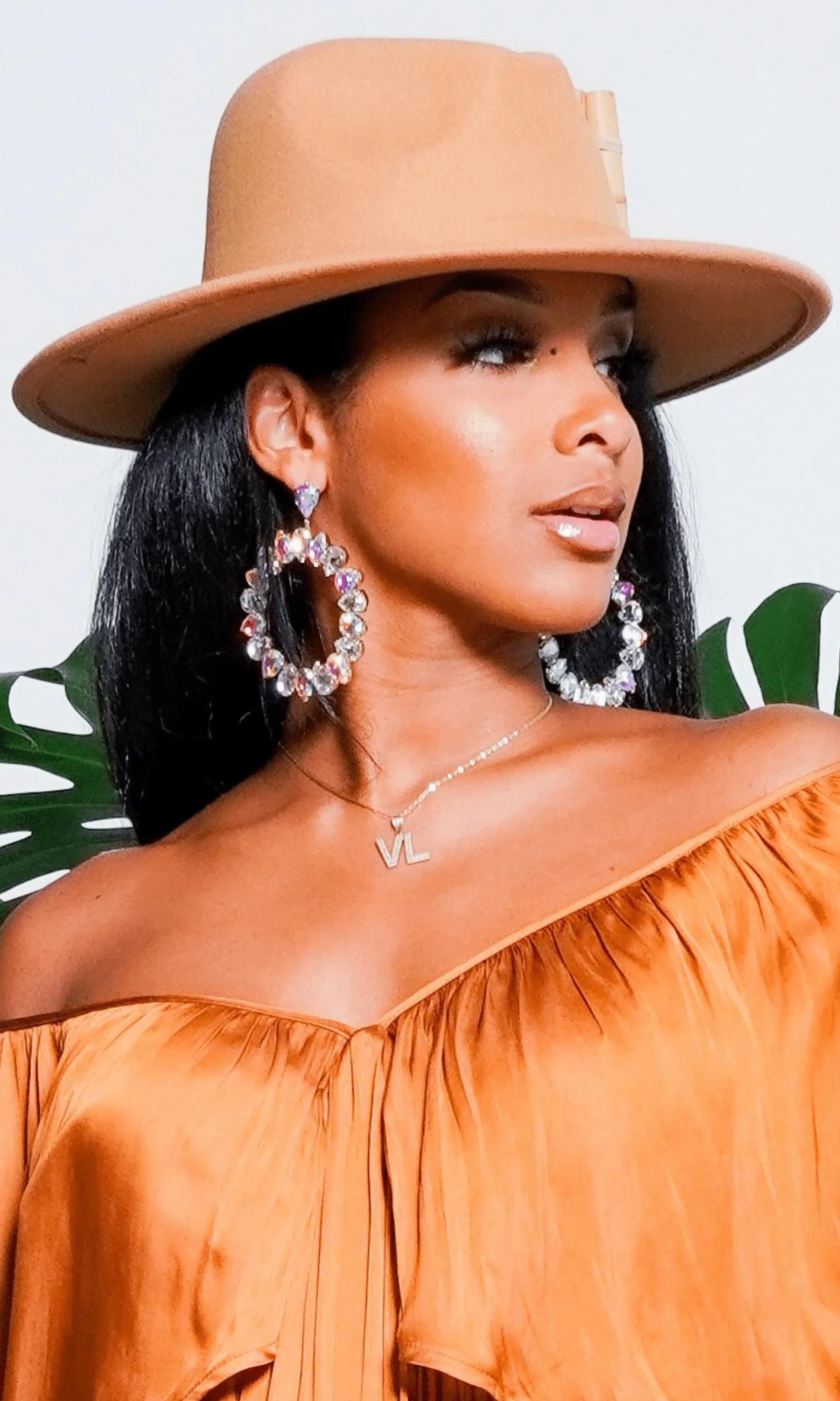 Still Trending | Wide Brim Panama Felt Fedora Hat with Band - Camel sold by Cutely Covered product image thumbnail 3