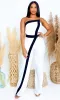 Serena's Seven | Strapless Jumpsuit - White sold by Cutely Covered