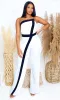 Serena's Seven | Strapless Jumpsuit - White sold by Cutely Covered