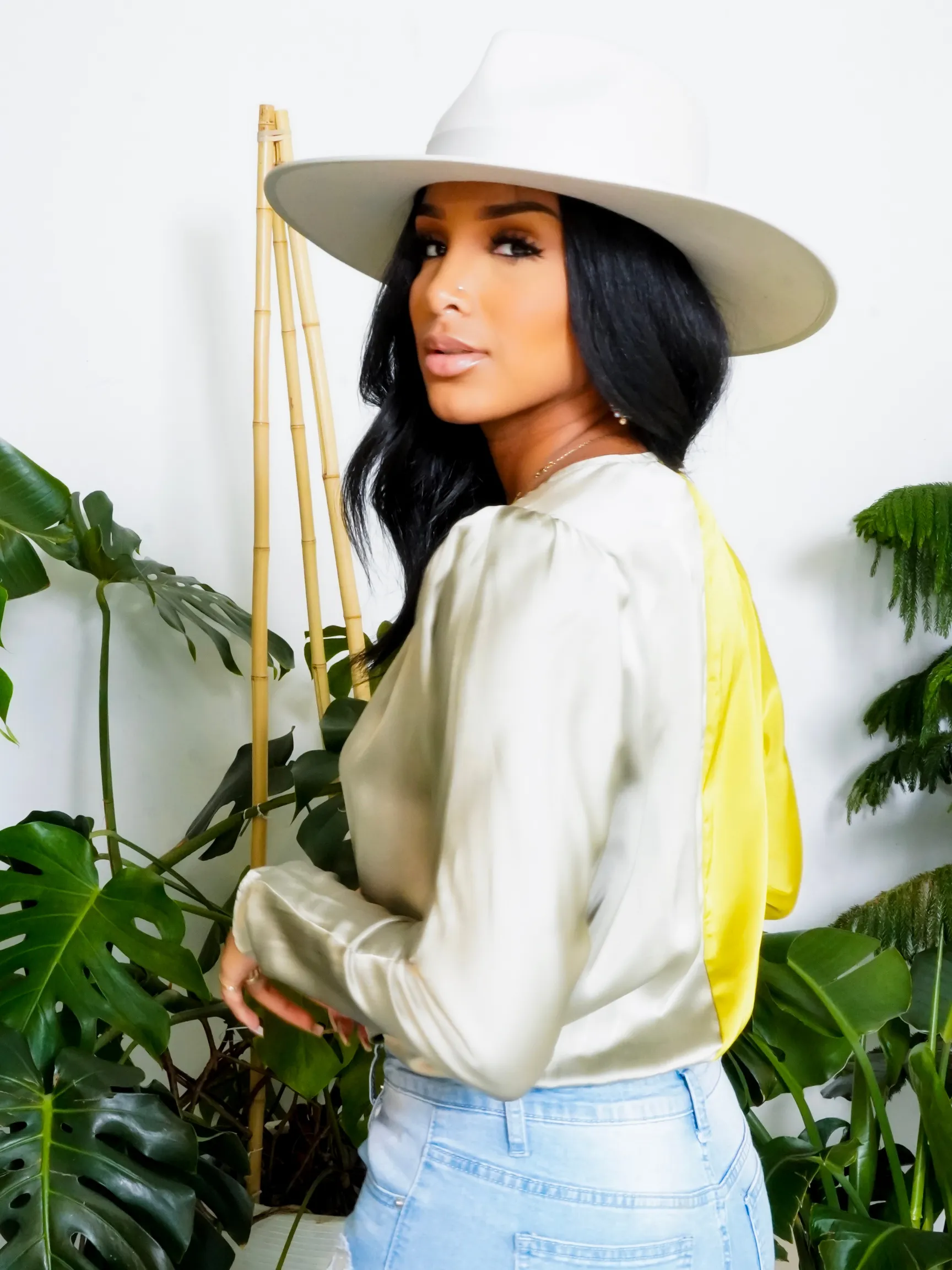 Slay Sis | Deep V Bodysuit Chartreuse/ Olive FINAL SALE sold by Cutely Covered product image thumbnail 5