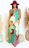 Hues & Cues | Halter Maxi Dress - Green sold by Cutely Covered