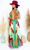 Hues & Cues | Halter Maxi Dress - Green sold by Cutely Covered