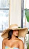 Lace-Banded Raw Edge | Women’s Adjustable Wide Brim Straw Hat Sun Protection - Khaki sold by Cutely Covered