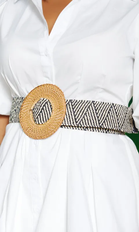 Elegant Contrast Belt with Circle Buckle sold by Cutely Covered