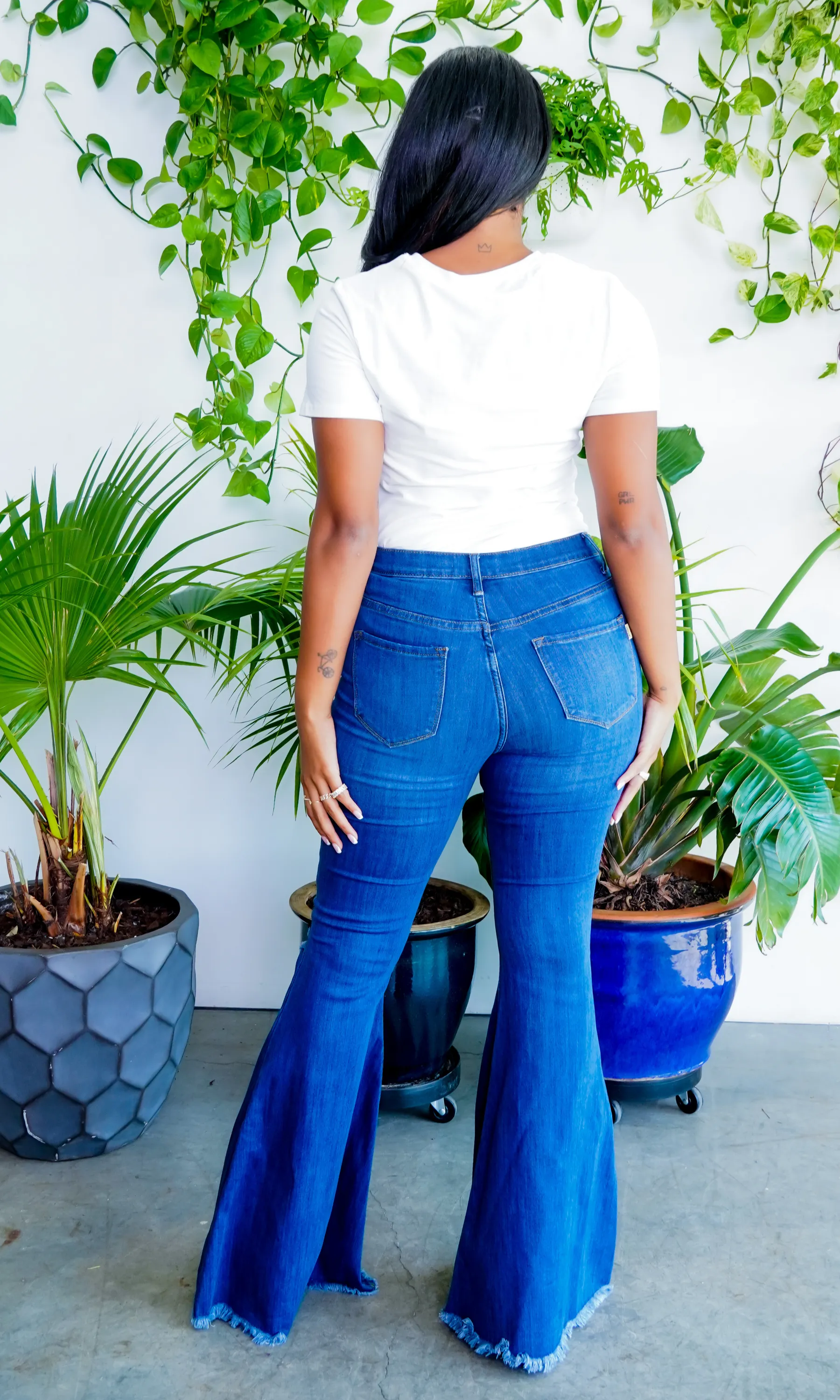 Flare Jeans | High Waisted Denim Jeans sold by Cutely Covered product image thumbnail 5