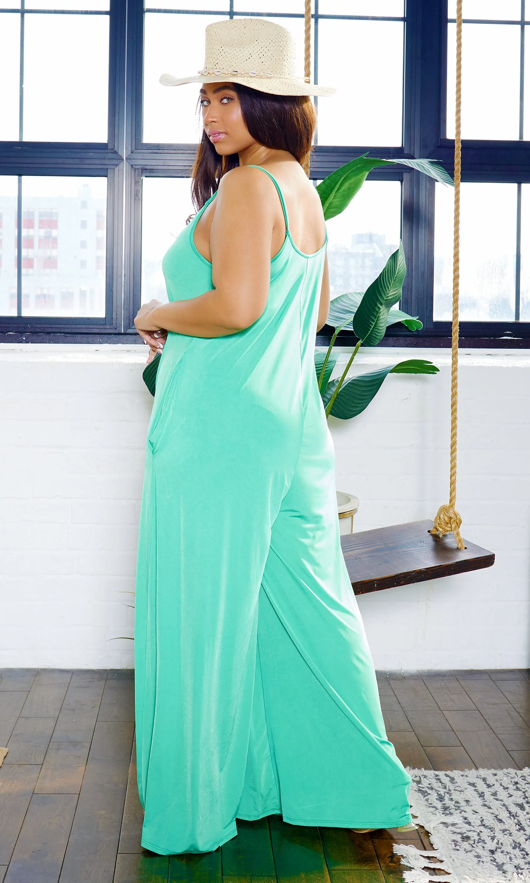 Stretch Chic Jumpsuit - Green sold by Cutely Covered product image thumbnail 3