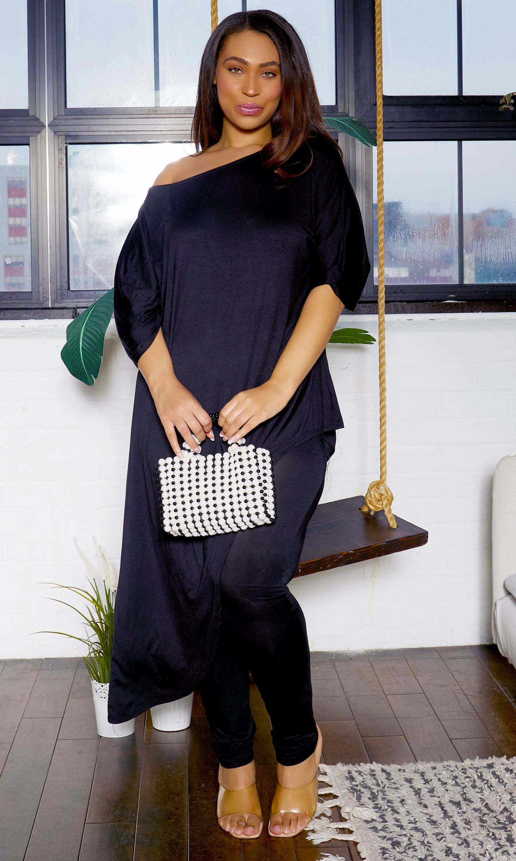 Beaded Black White Handbag sold by Cutely Covered product image thumbnail 5