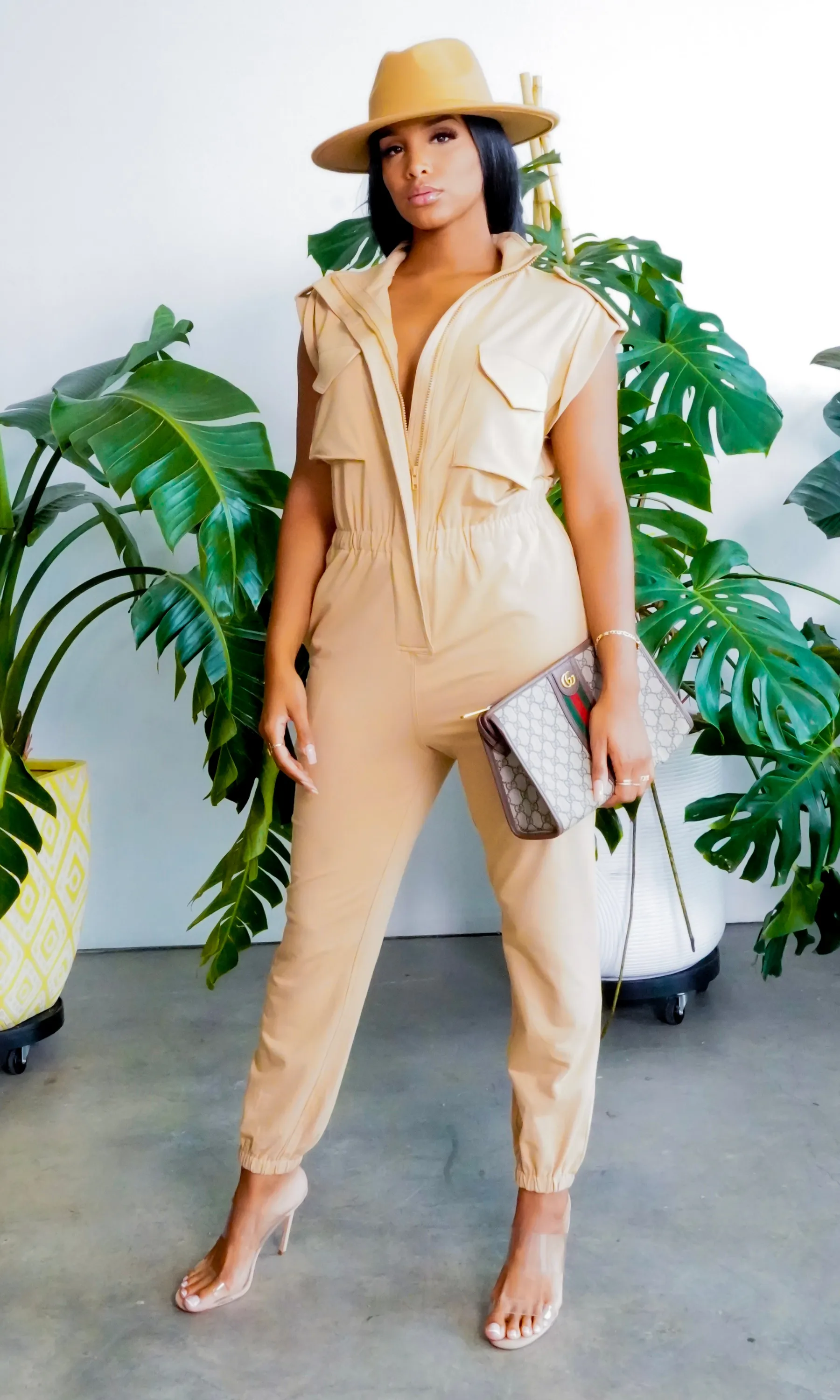 At Ease Jumpsuit - Taupe sold by Cutely Covered product image thumbnail 3