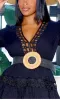 Bohemian Straw Circle Buckle Belt sold by Cutely Covered