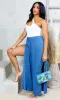 Azure Cruise | Beaded Glam Shoulder Bag - Blue sold by Cutely Covered