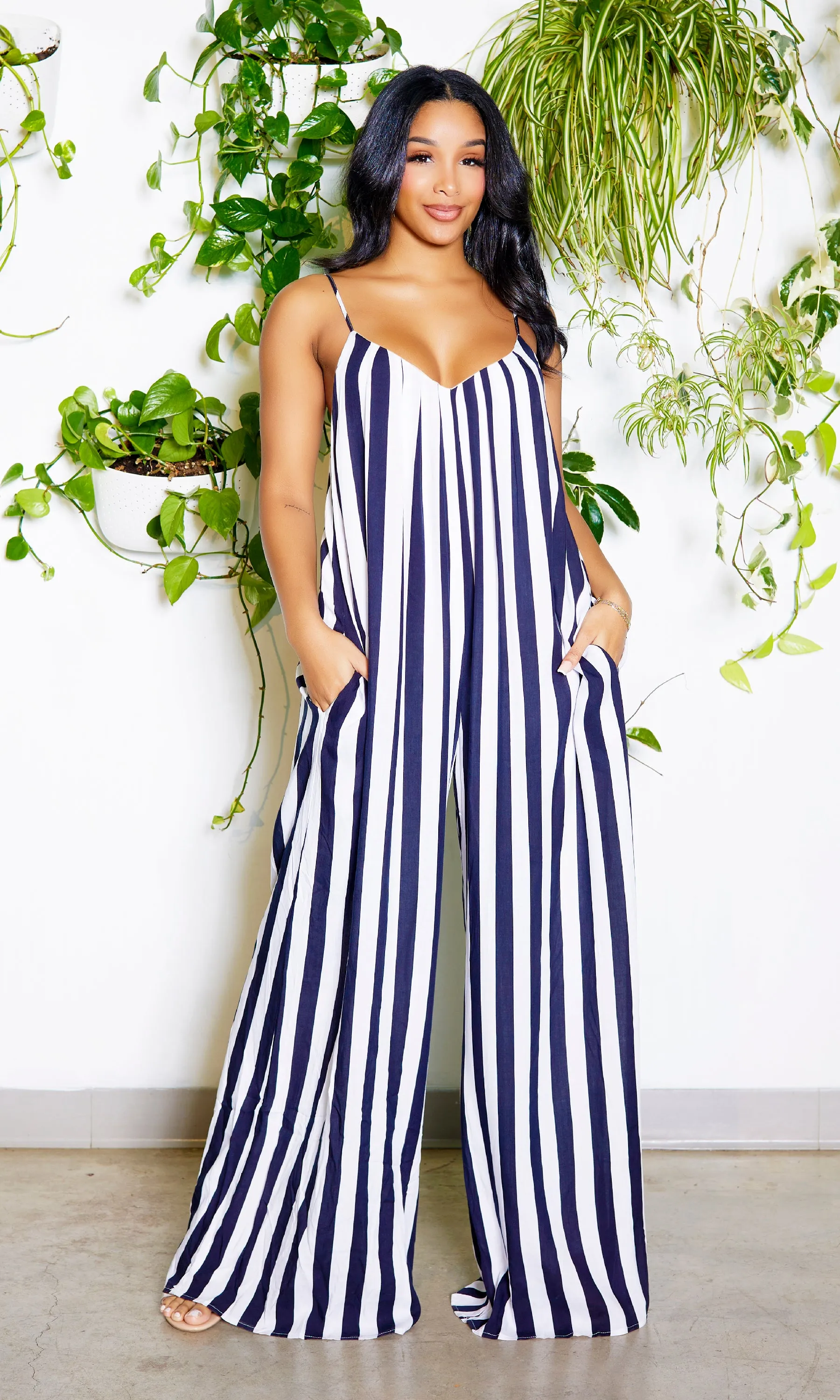 Cute & Casual 2 | Loose Jumpsuit - Stripe sold by Cutely Covered