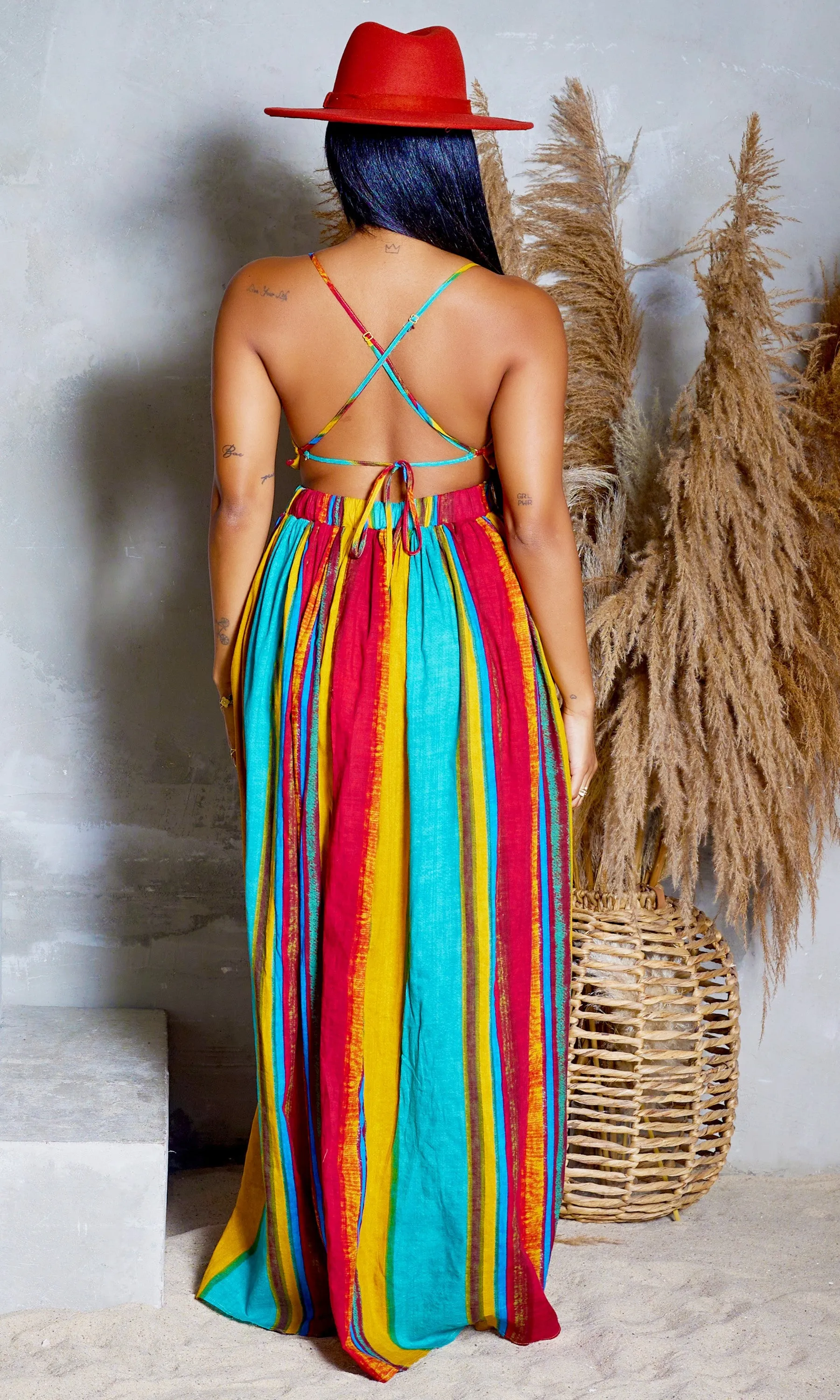 Sunset Serenade | Striped Dress- Multicolor sold by Cutely Covered product image thumbnail 5