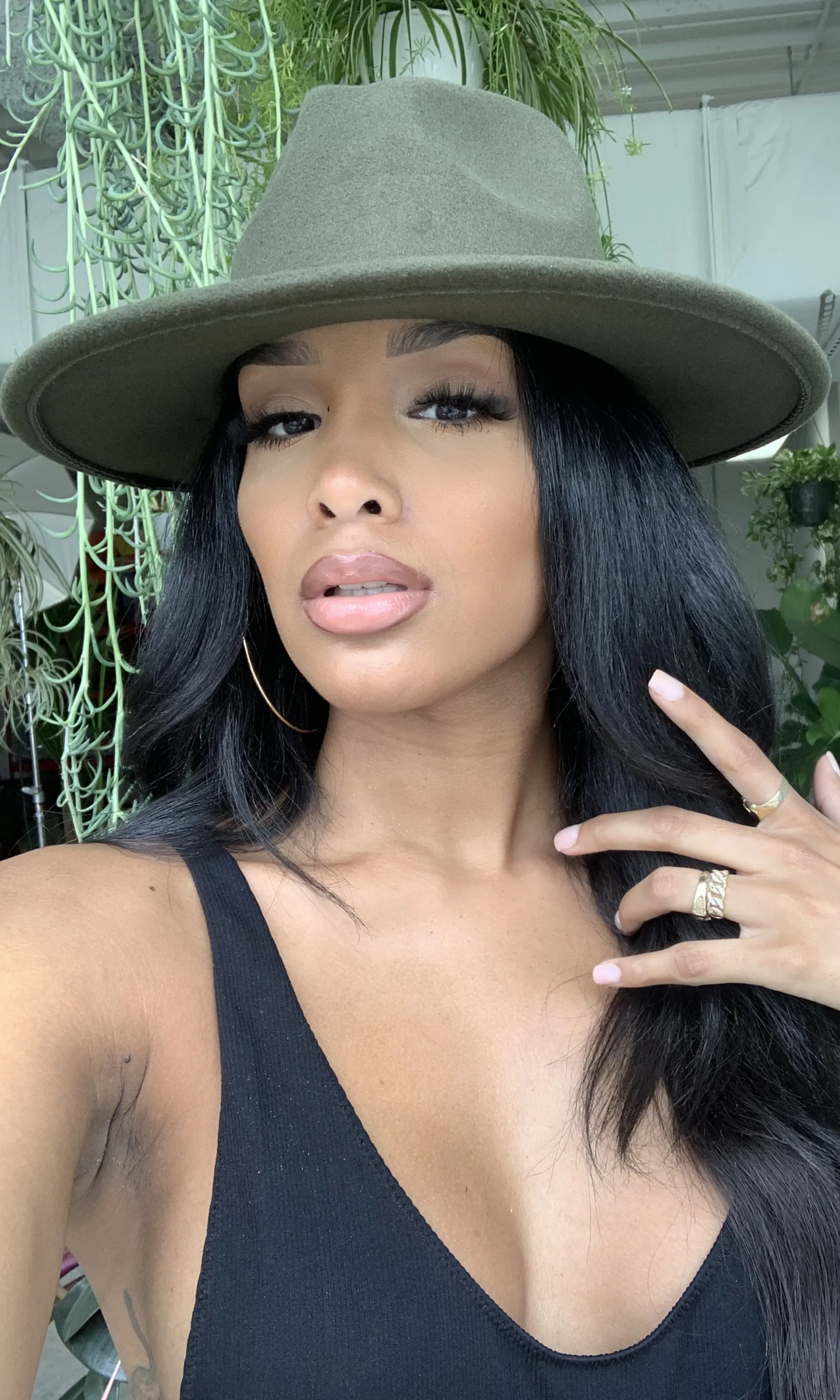 Still Trending | Wide Brim Panama Felt Fedora Hat with Band sold by Cutely Covered product image thumbnail 3