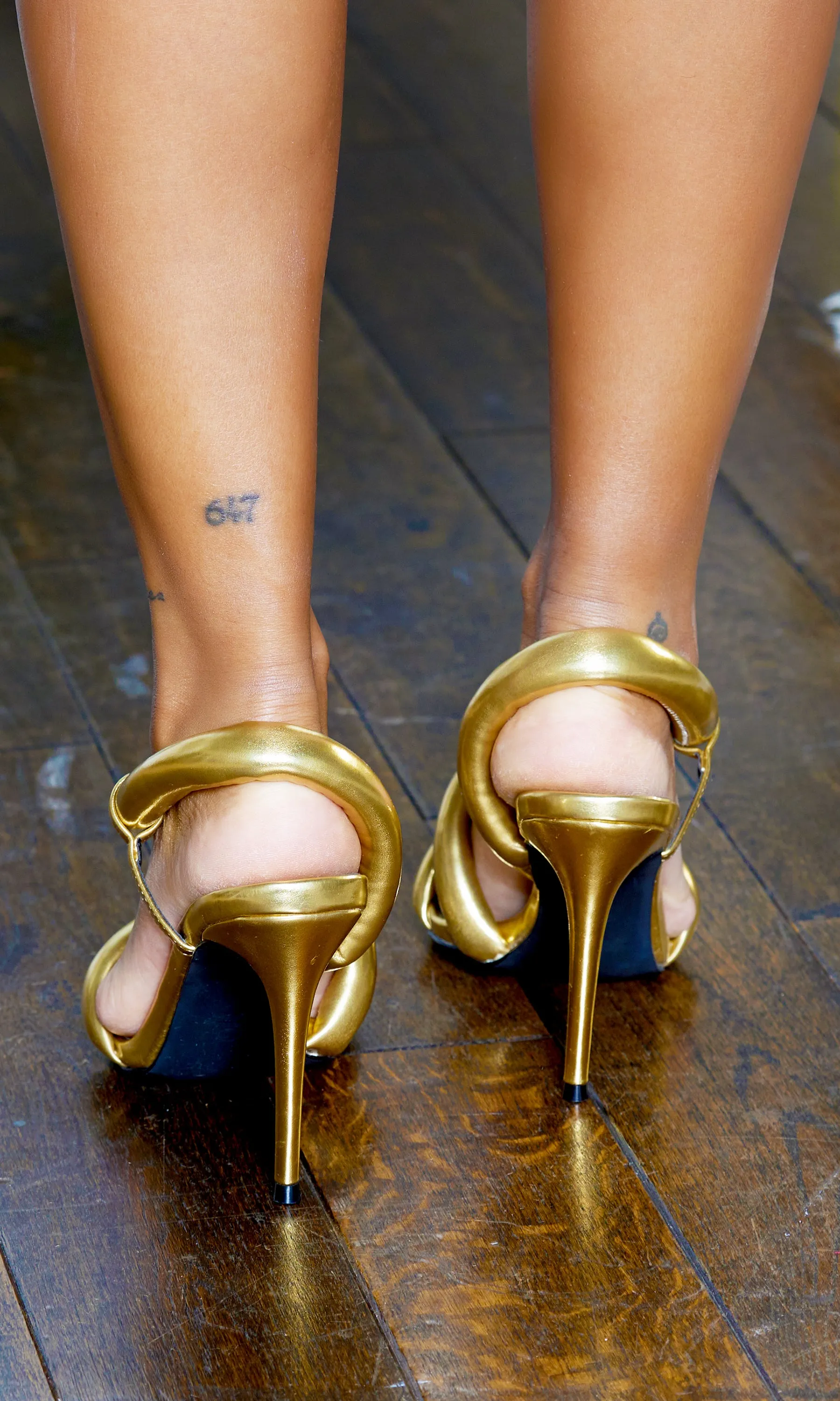 Elegance Pointed Heel Sandals - Gold sold by Cutely Covered product image thumbnail 4