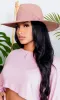 Trendsetter 2 | Straw Fedora - Rose sold by Cutely Covered