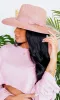 Trendsetter 2 | Straw Fedora - Rose sold by Cutely Covered