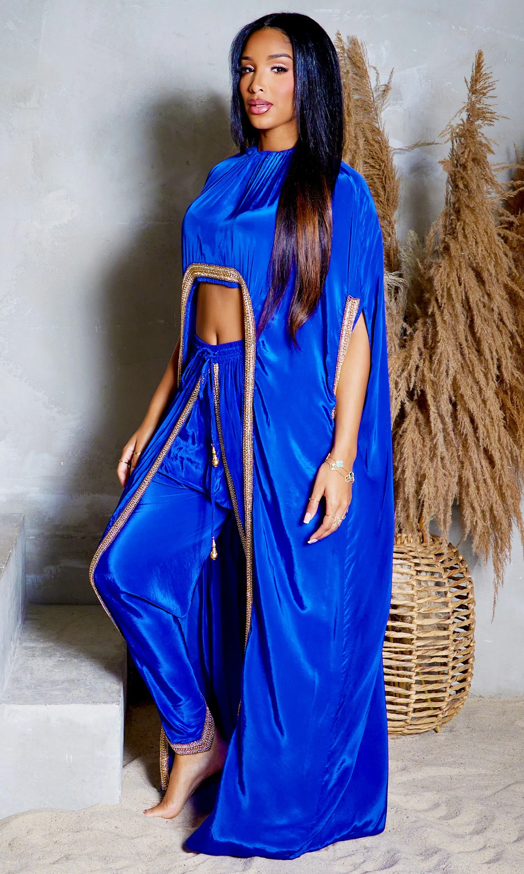 Hera | Cape Pants Set - Royal Blue sold by Cutely Covered product image thumbnail 4