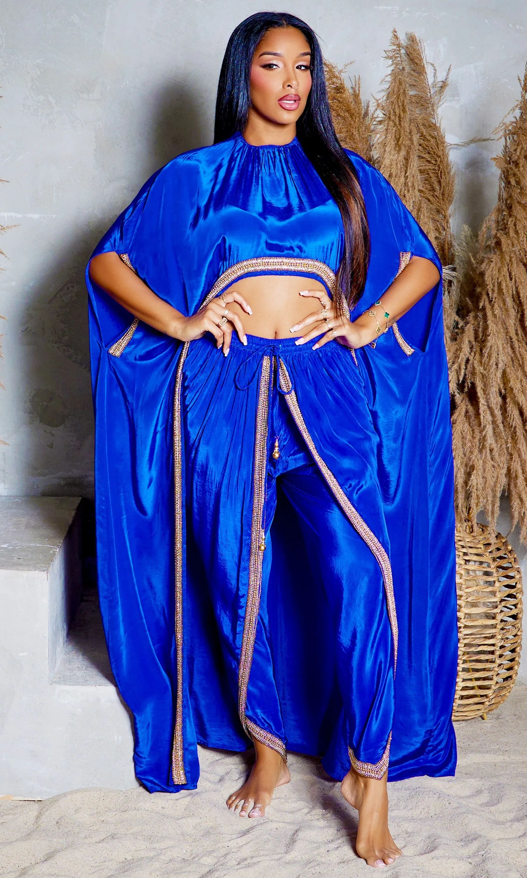 Hera | Cape Pants Set - Royal Blue sold by Cutely Covered product image thumbnail 3