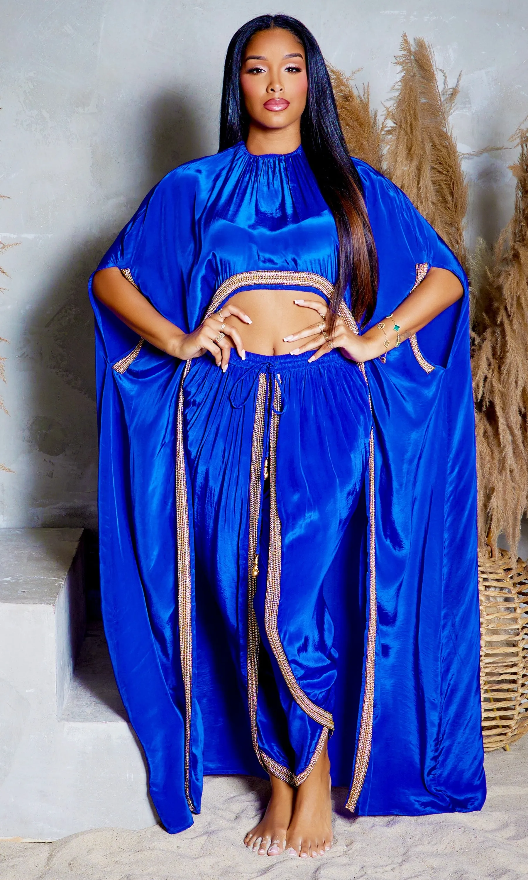 Hera | Cape Pants Set - Royal Blue sold by Cutely Covered product image thumbnail 2