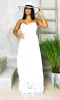Lace Elegance | Embroidery Detail Maxi Dress - White sold by Cutely Covered