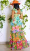Sun-Kissed  | Orange Floral Maxi Dress sold by Cutely Covered