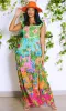 Sun-Kissed  | Orange Floral Maxi Dress sold by Cutely Covered