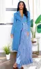 About It | Ruffle Detail Blazer Dress - Denim sold by Cutely Covered