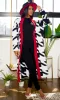 Houndstooth Detail Cardigan - H1-4 Black/ White/ Red sold by Cutely Covered