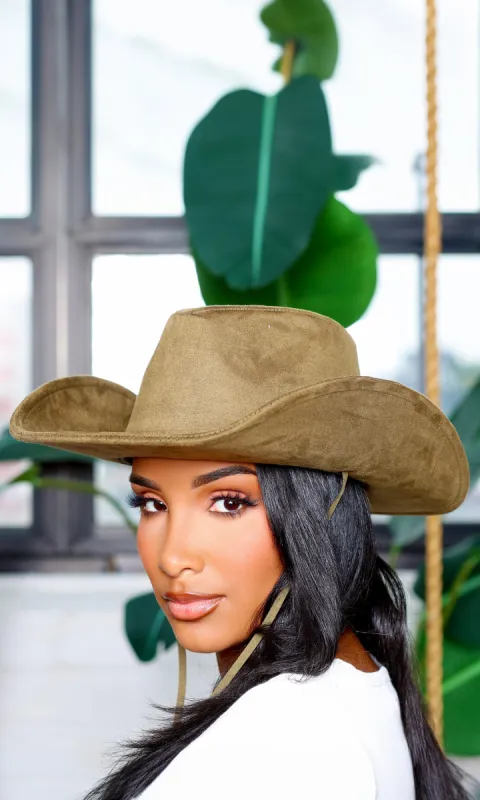 Stylish Charm | Cowgirl Western Hat - Olive sold by Cutely Covered