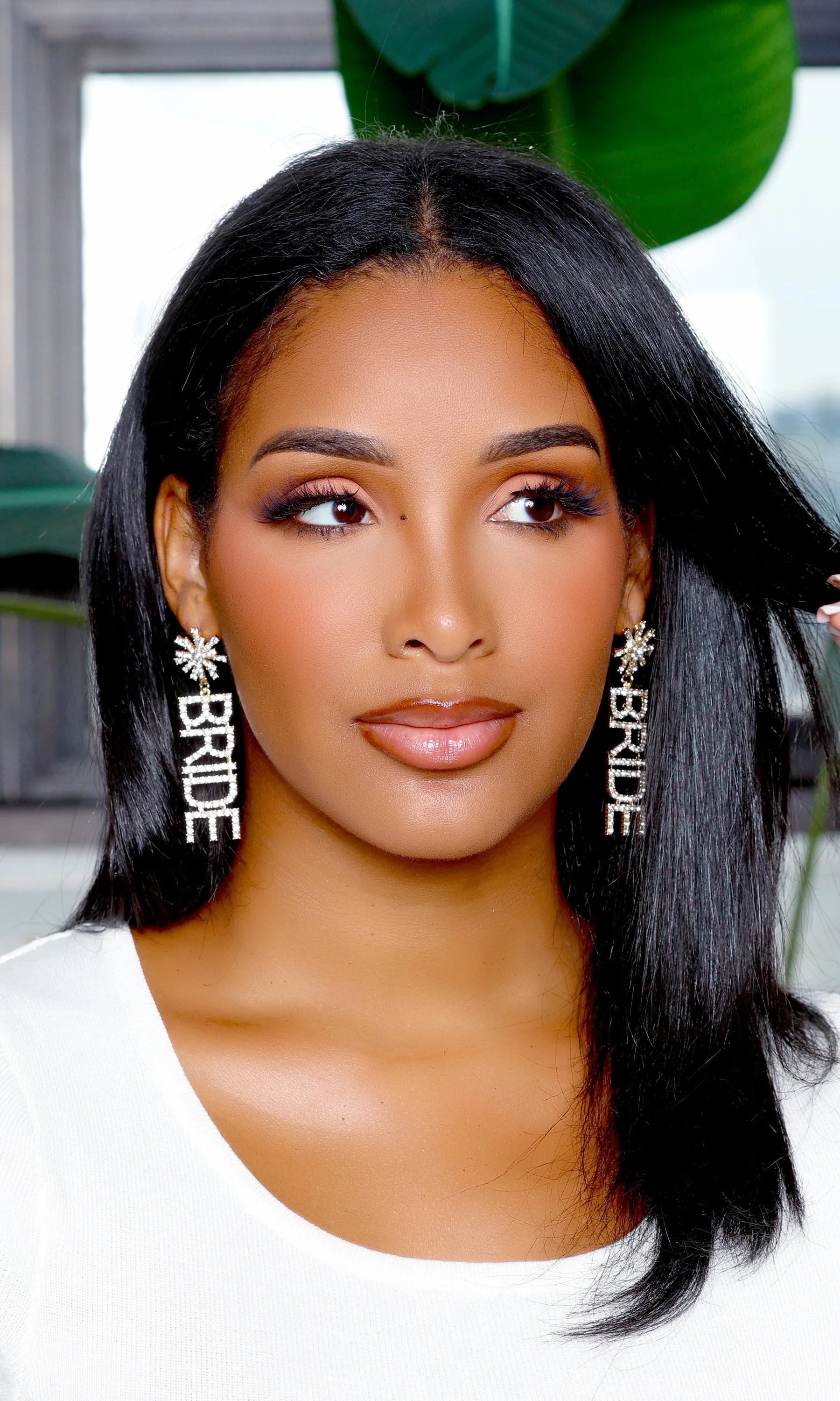 Bride Word Earrings - Silver sold by Cutely Covered product image thumbnail 3