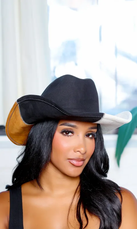 Samantha | Oreo Cowboy Hat  - Multicolor sold by Cutely Covered