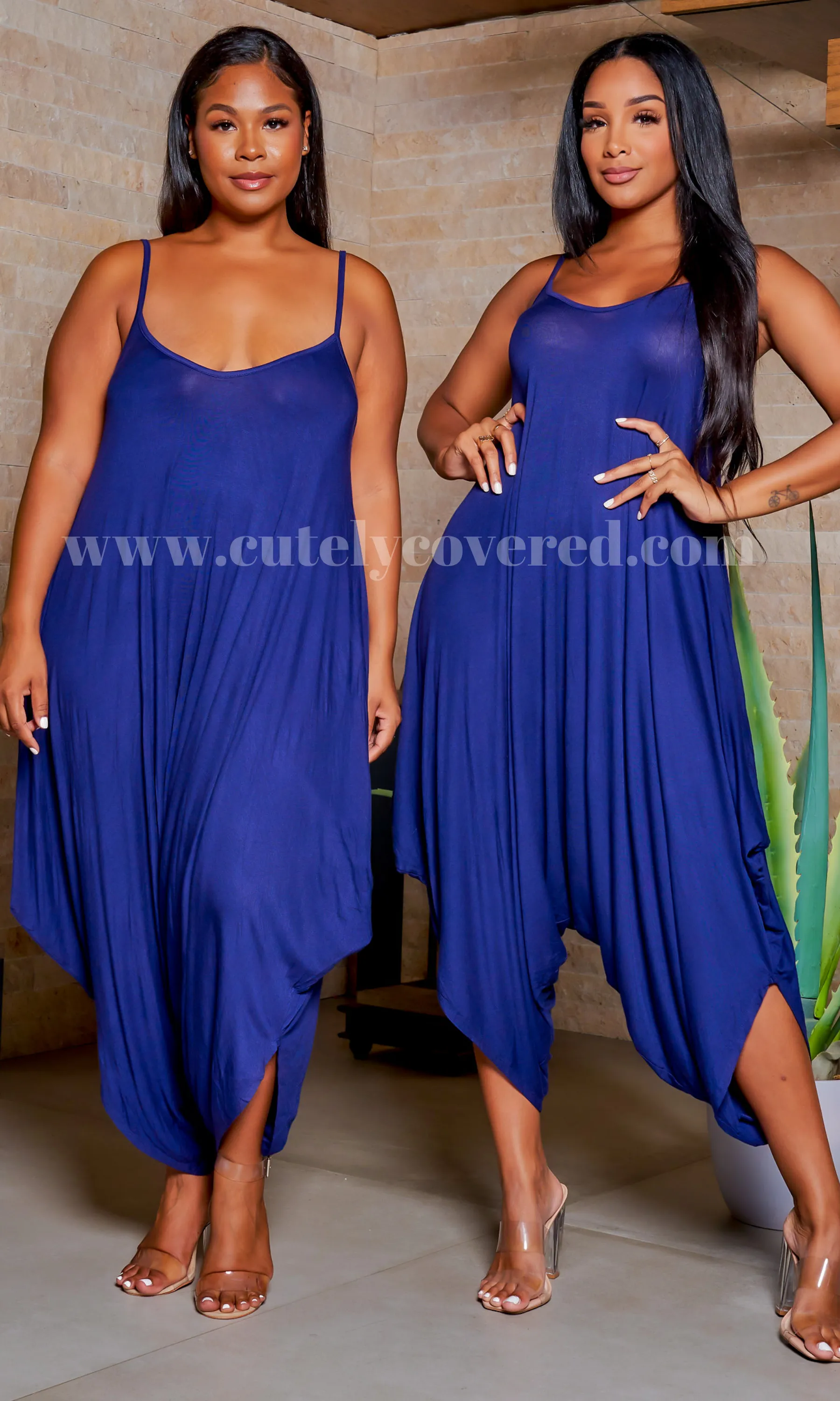 Chic Loose Harem Jumpsuit - Navy sold by Cutely Covered product image thumbnail 4