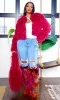 Faux Fur  Jacket  - Magenta sold by Cutely Covered