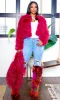 Faux Fur  Jacket  - Magenta sold by Cutely Covered