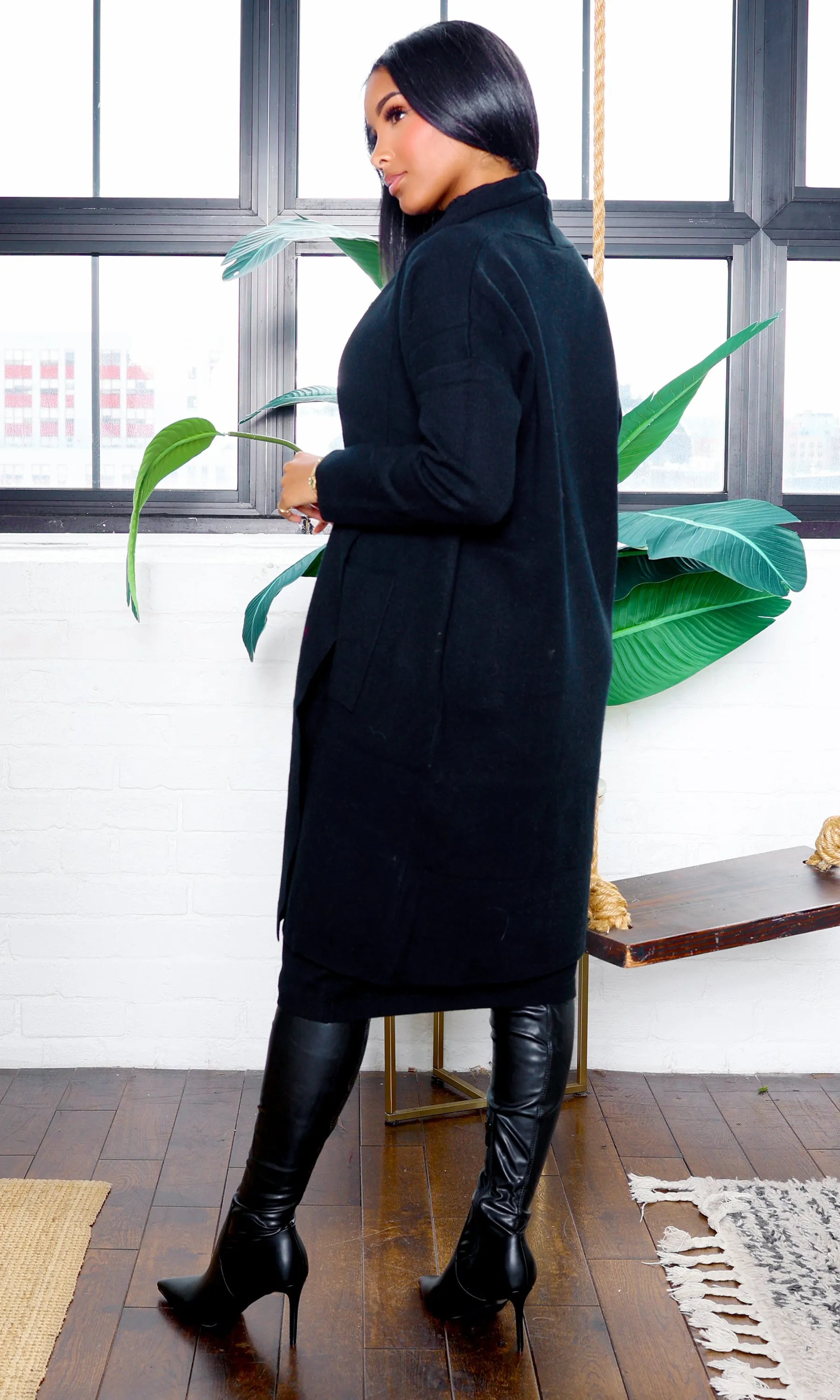 Sandy Sleeveless Turtleneck Sweater Dress - Black sold by Cutely Covered product image thumbnail 2