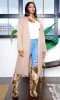 Lilah | Open Front Cardigan with Pockets - Khaki sold by Cutely Covered