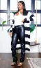 Kelly| Striped Knit Cardigan - Black/Ivory sold by Cutely Covered