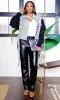 Khloe | Black  Faux Leather Pants K2 sold by Cutely Covered