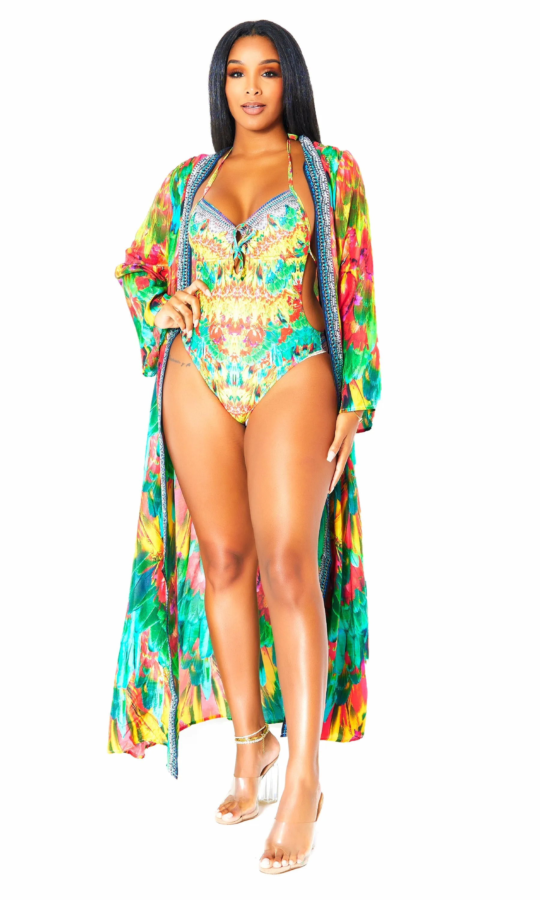 Macaw Kimono Coverup sold by Cutely Covered product image thumbnail 3